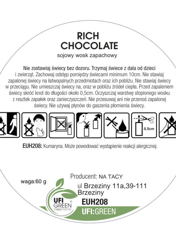 Perfumowany wosk zapachowy Rich Chocolate 60 g 1