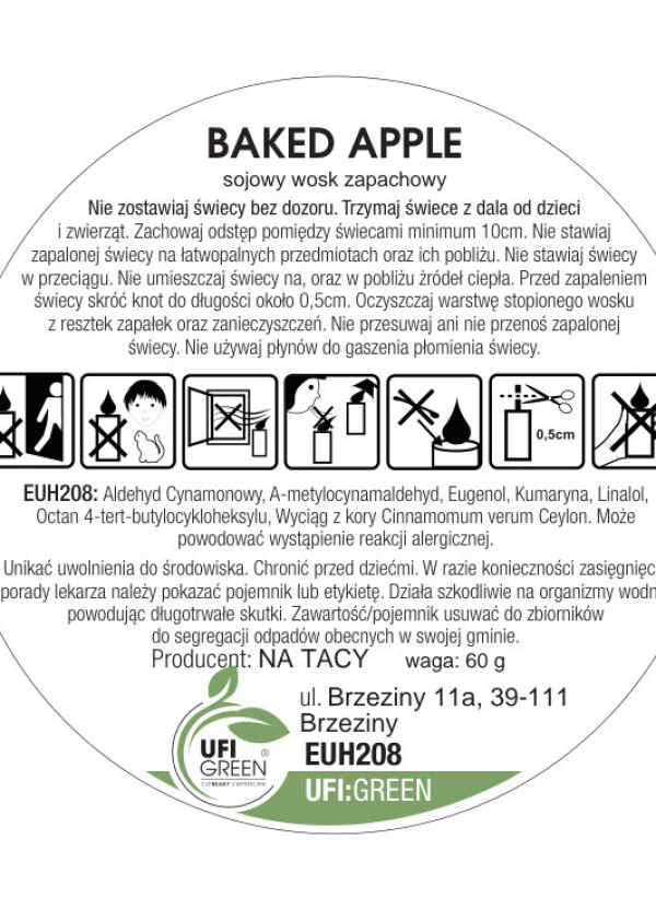 Perfumowany wosk zapachowy Baked Apple 60 g 1